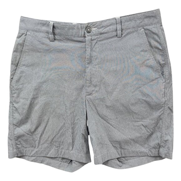 FJ Foot Joy Chino Shorts Mens Grey Flat Front Nylon Stretch 6" Size 32 - Picture 1 of 12
